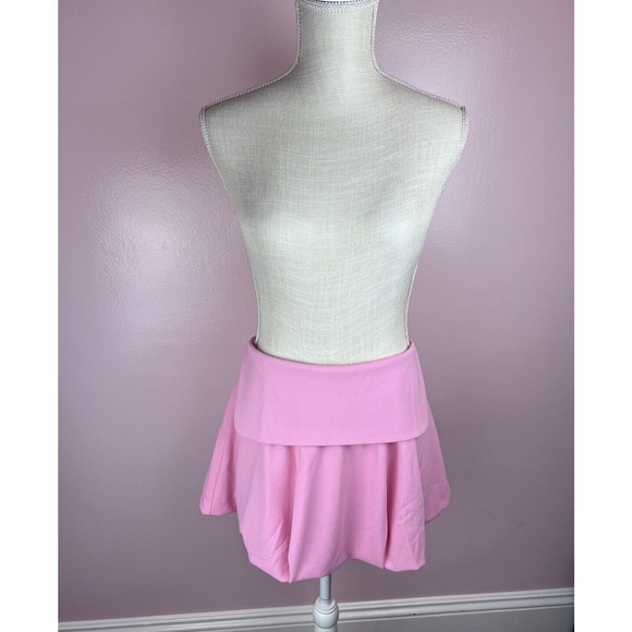 NWT Zara Barbie Pink Tube Top Strapless top/Skirt Bubble Lined Blogger Fav Sz M - Picture 6 of 14